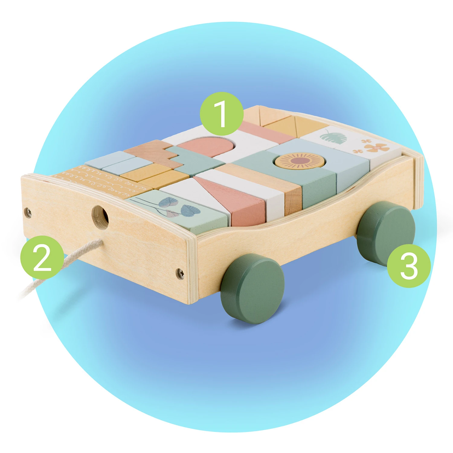 Іграшка-тягачка з блоками NK-853 Nukido дерев’яна (785300) - фото 7 Іграшка-тягачка з блоками NK-853 Nukido дерев’яна (785300) - фото 7