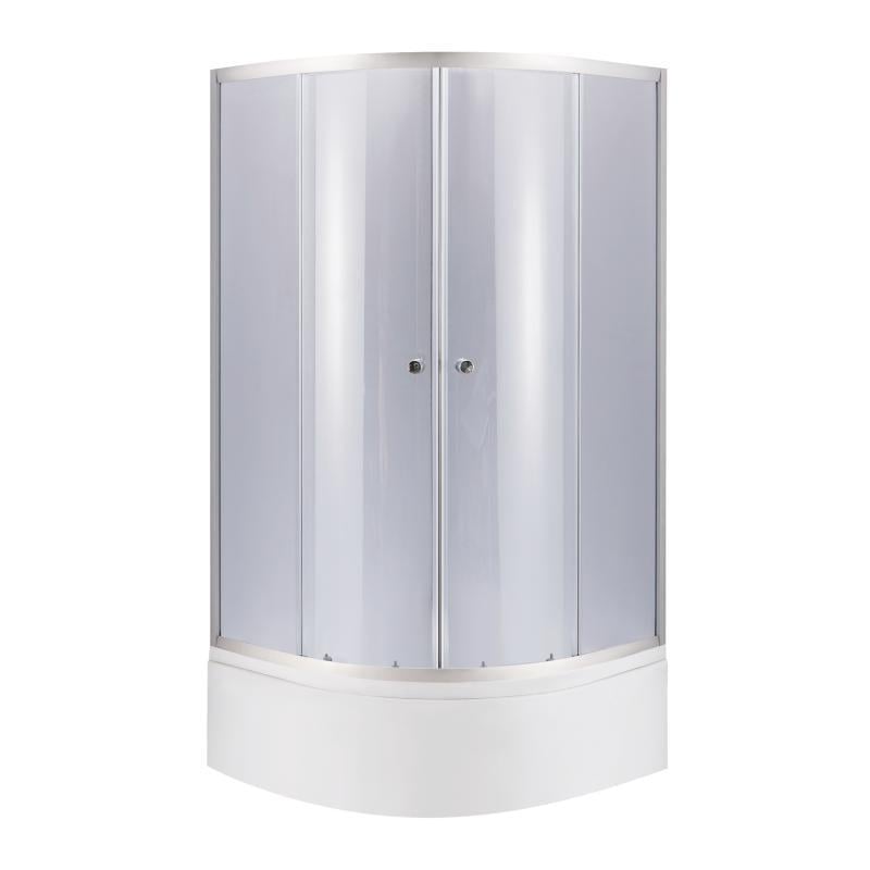 Душевая кабина Lidz SC90x90.SAT.HIGH.GR полукруглая с душевым поддоном Kapielka ST 90x90x41 см (25087446)