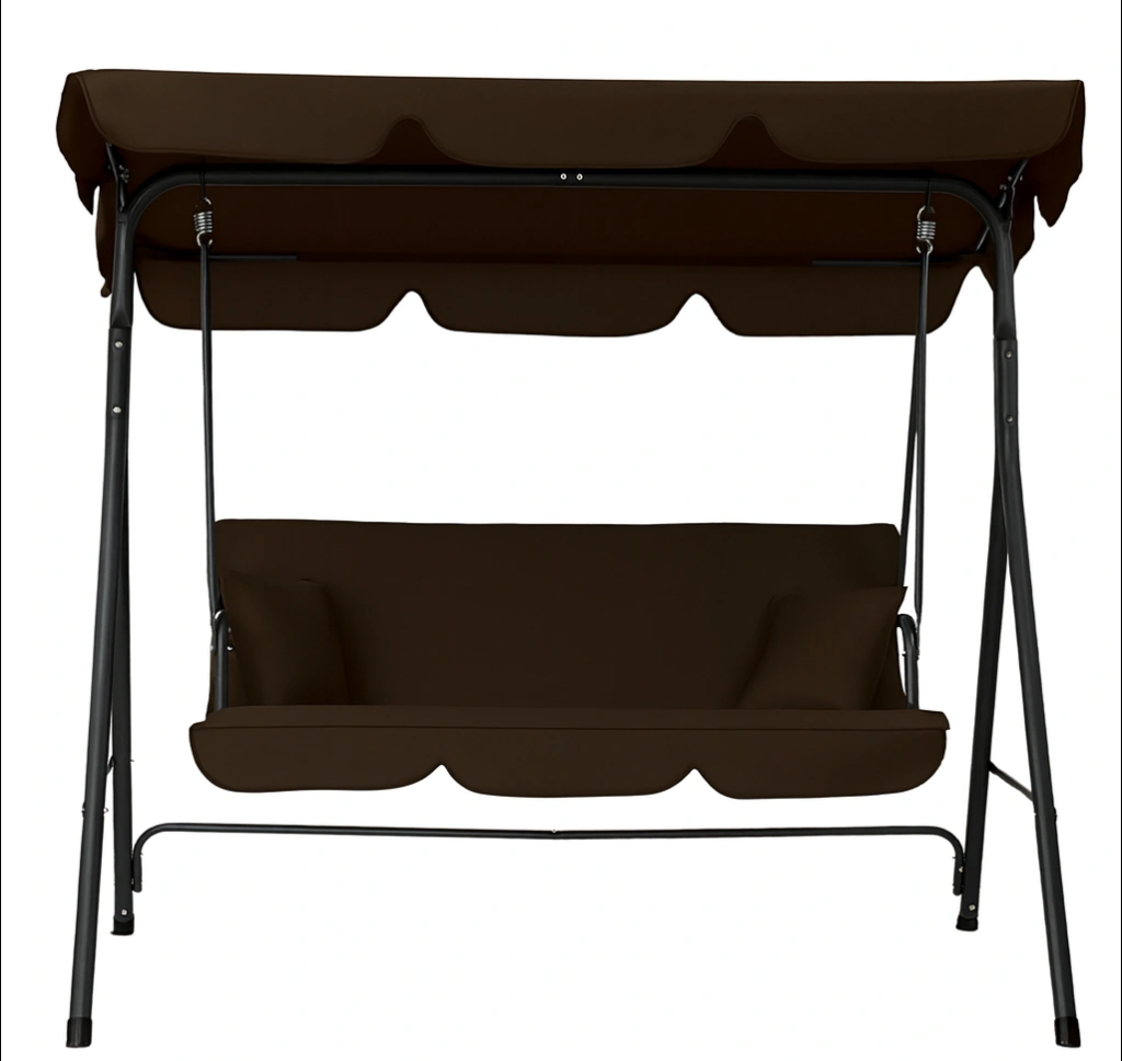 Гойдалка LEOBRO з подушками 176х114х168 см Коричневий (LBSW3-D3-BRN) - фото 2