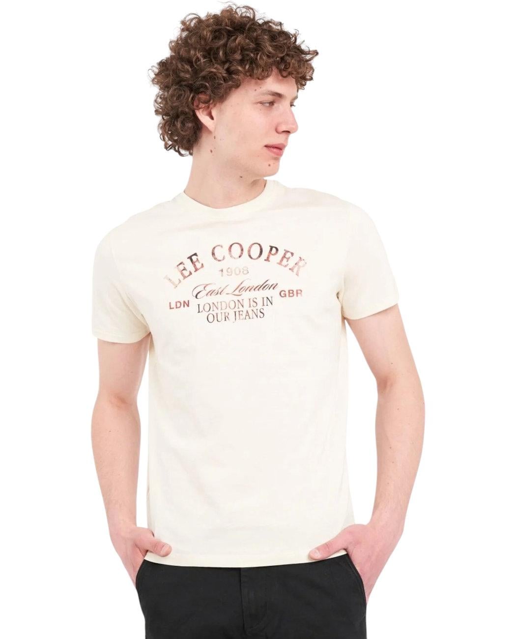 Футболка мужская Lee Cooper 10196571.0108 XL Кремовый (5942723152022)