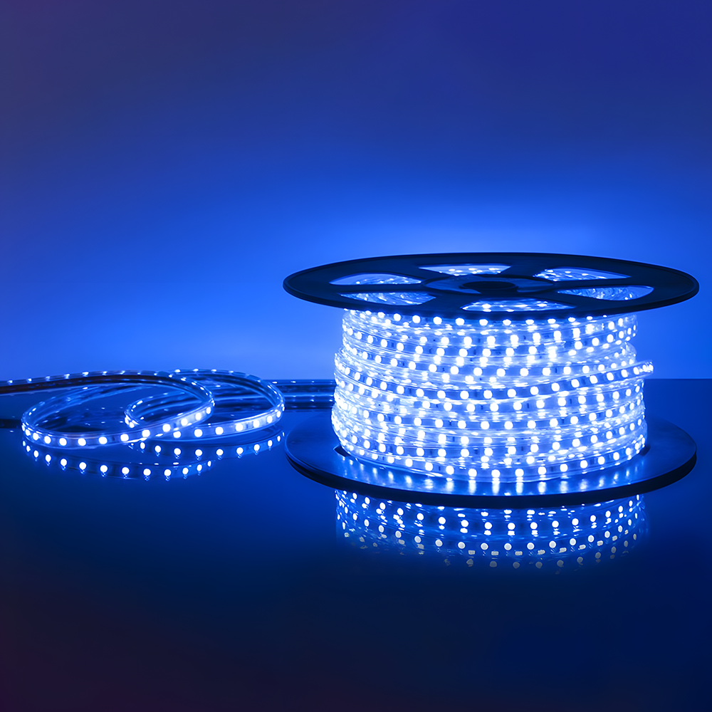 Світлодіодна стрічка SMD 5050 80 м 60 LED на метр 220V статичний режим IP44 Синій