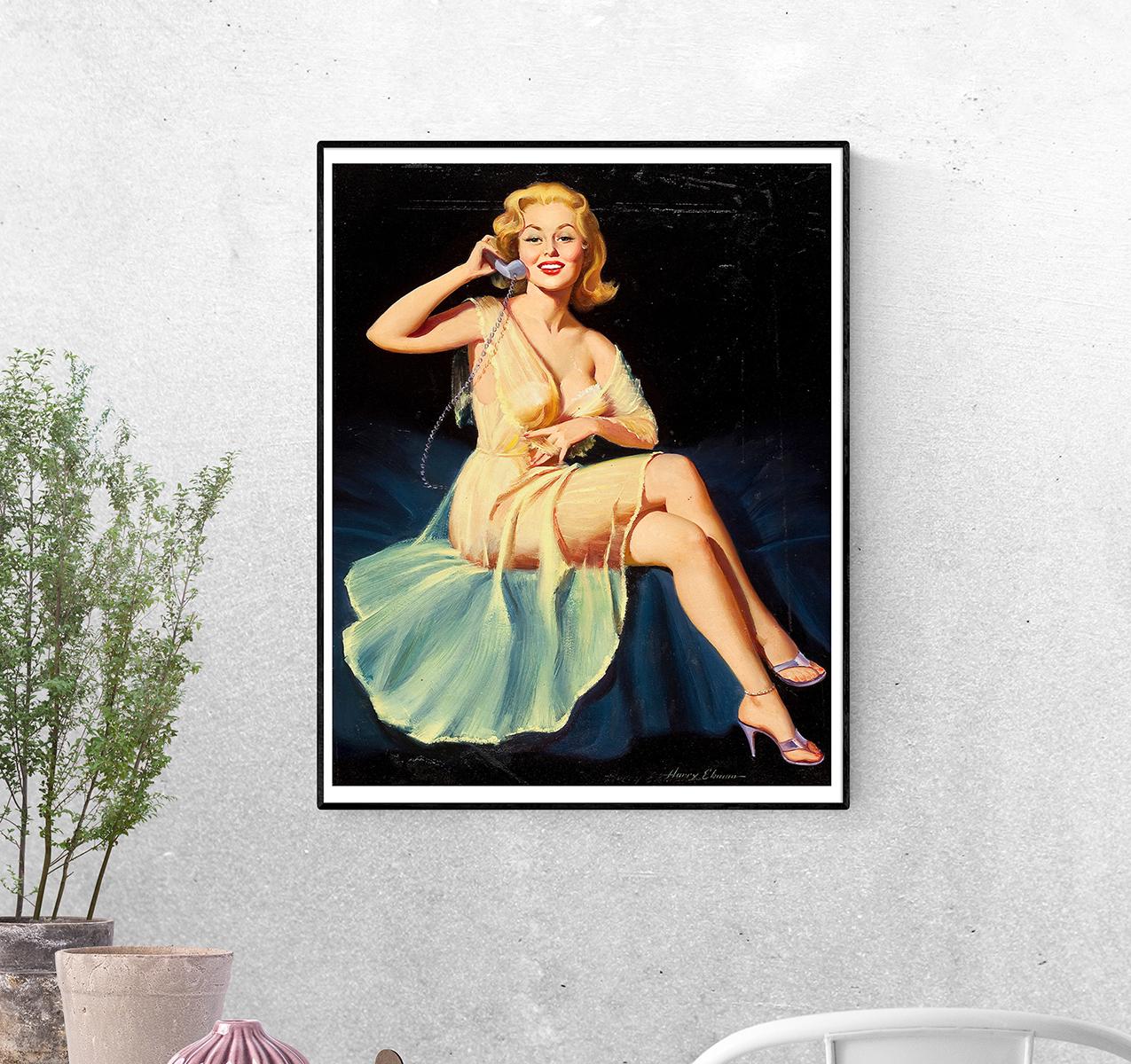 Постер Разговор по телефону. Гарри Экман формат А-3 (pin_up010208_Poster)