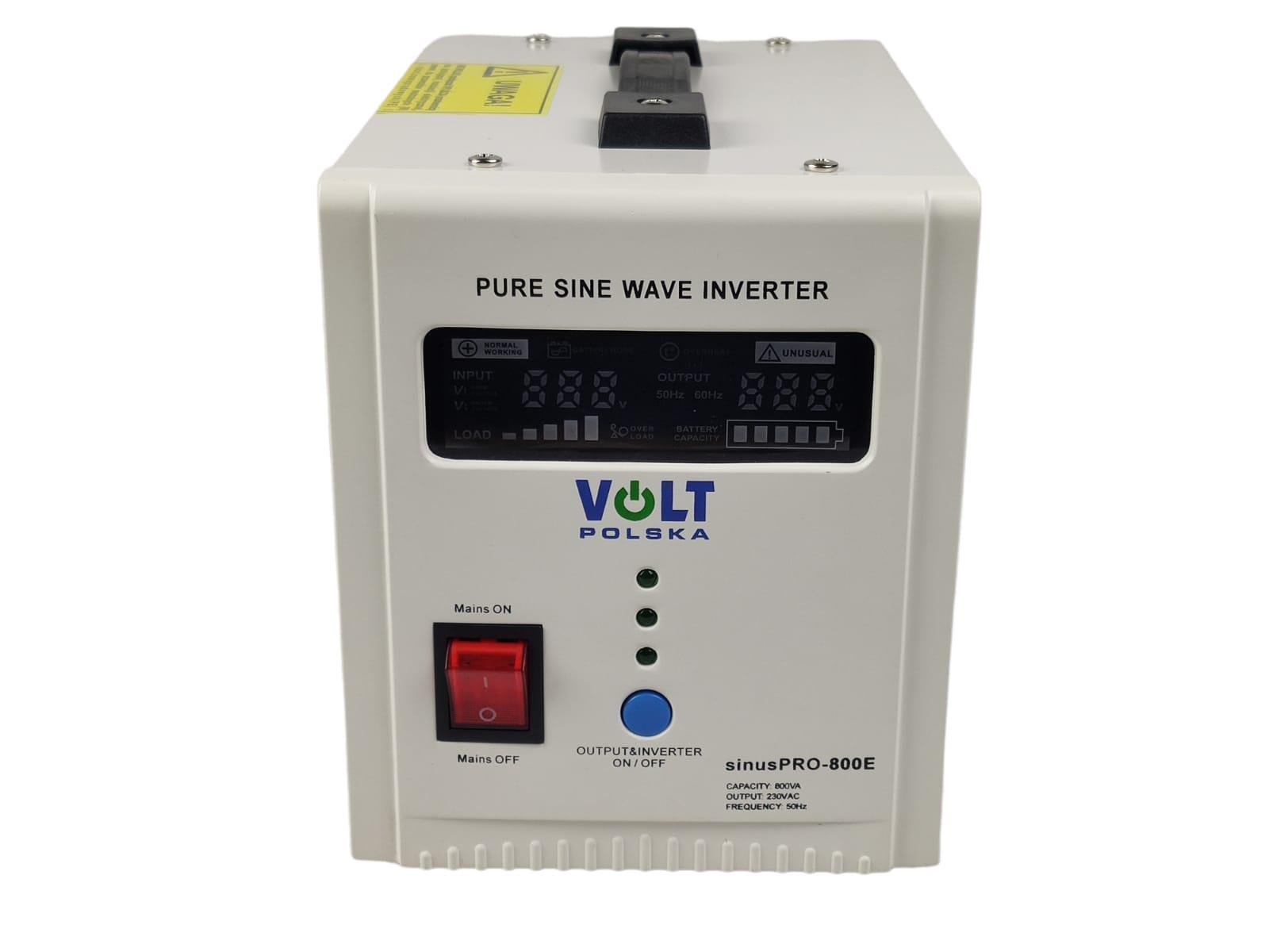 Источник бесперебойного питания Volt Polska 12-220V 500-800 Вт с чистой синусоидой (3SP080012E) Источник бесперебойного питания Volt Polska 12-220V 500-800 Вт с чистой синусоидой (3SP080012E)