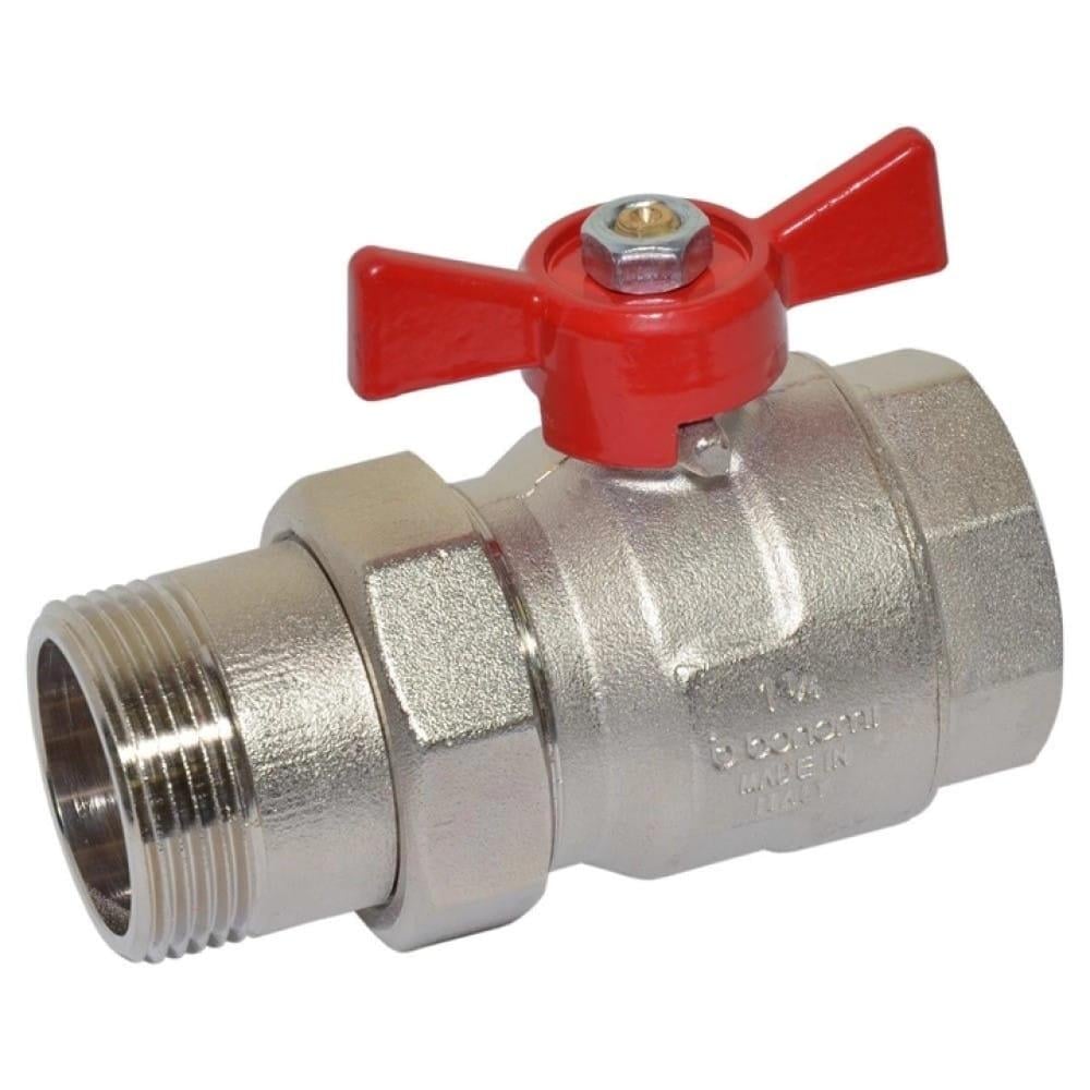 Кран з американкою Bonomi Tamigi 1 1/4" ВЗ прямий латунь (76500010R) Кран з американкою Bonomi Tamigi 1 1/4" ВЗ прямий латунь (76500010R)