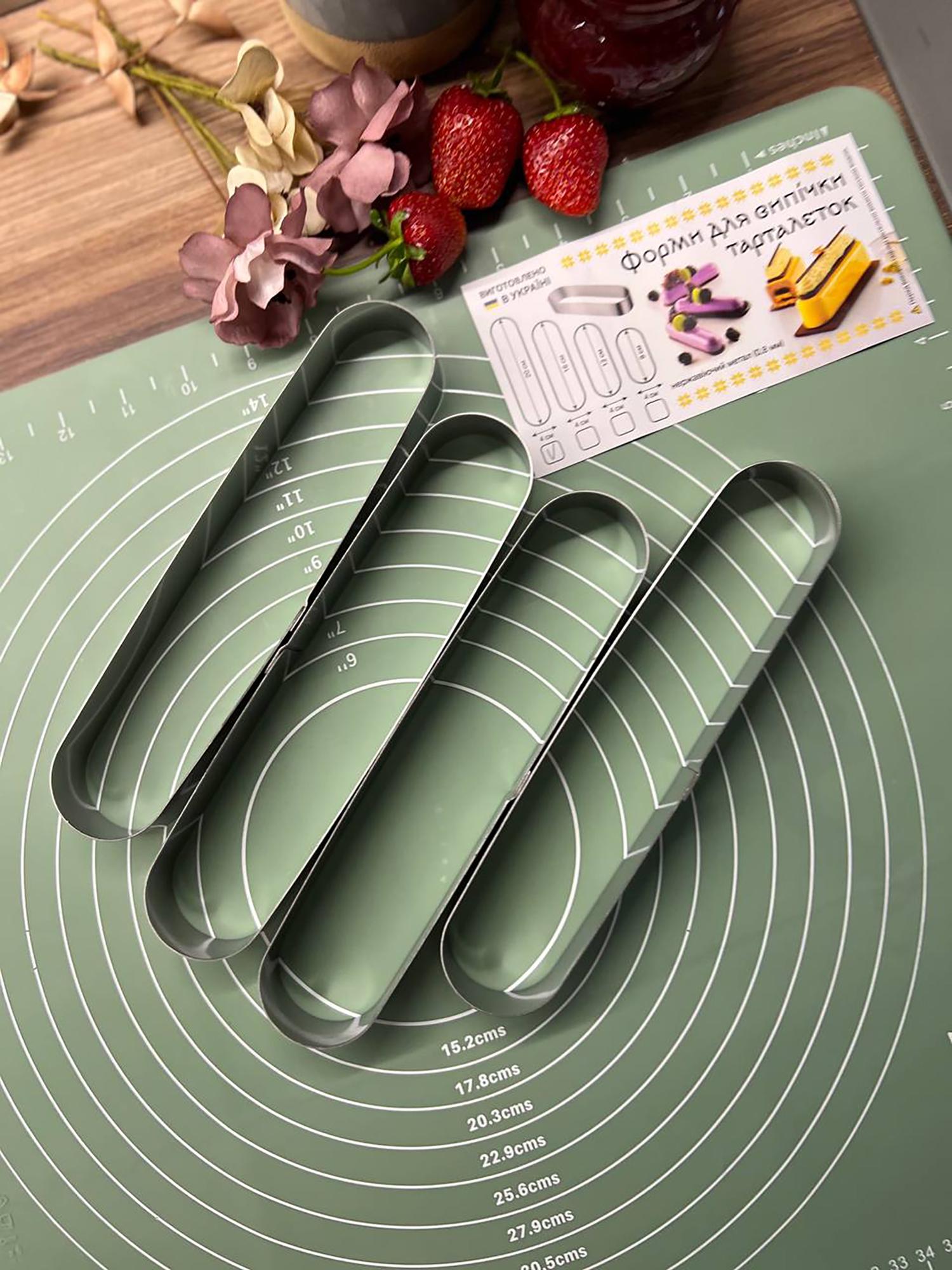 Набір формочок для еклерів/тістечок та тарталеток 4 шт. 20х4х2,5 см - фото 28 Набір формочок для еклерів/тістечок та тарталеток 4 шт. 20х4х2,5 см - фото 28