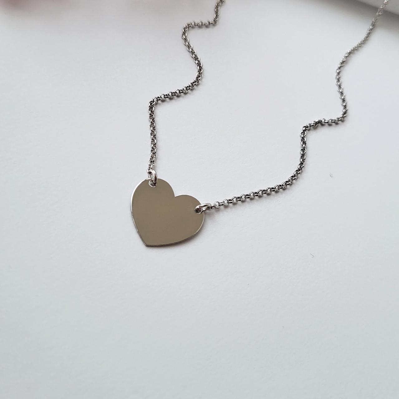 Цепочка серебряная Сердце без камней 45 см 925 пробы 3,02 г (8313р)