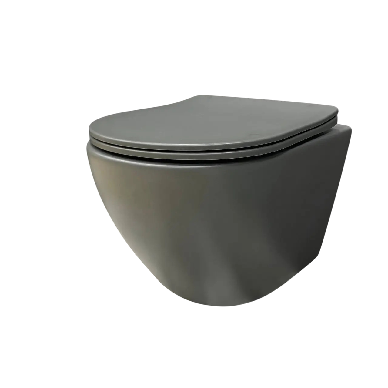 Унітаз підвісний VBI Vulcano безобідковий 490x360 мм Сірий матовий (RM-VBI-020410) Унітаз підвісний VBI Vulcano безобідковий 490x360 мм Сірий матовий (RM-VBI-020410)