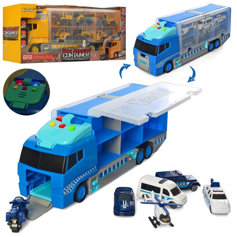 Трейлер іграшковий з машинками A-Toys (AY1818BC) - фото 2 Трейлер іграшковий з машинками A-Toys (AY1818BC) - фото 2