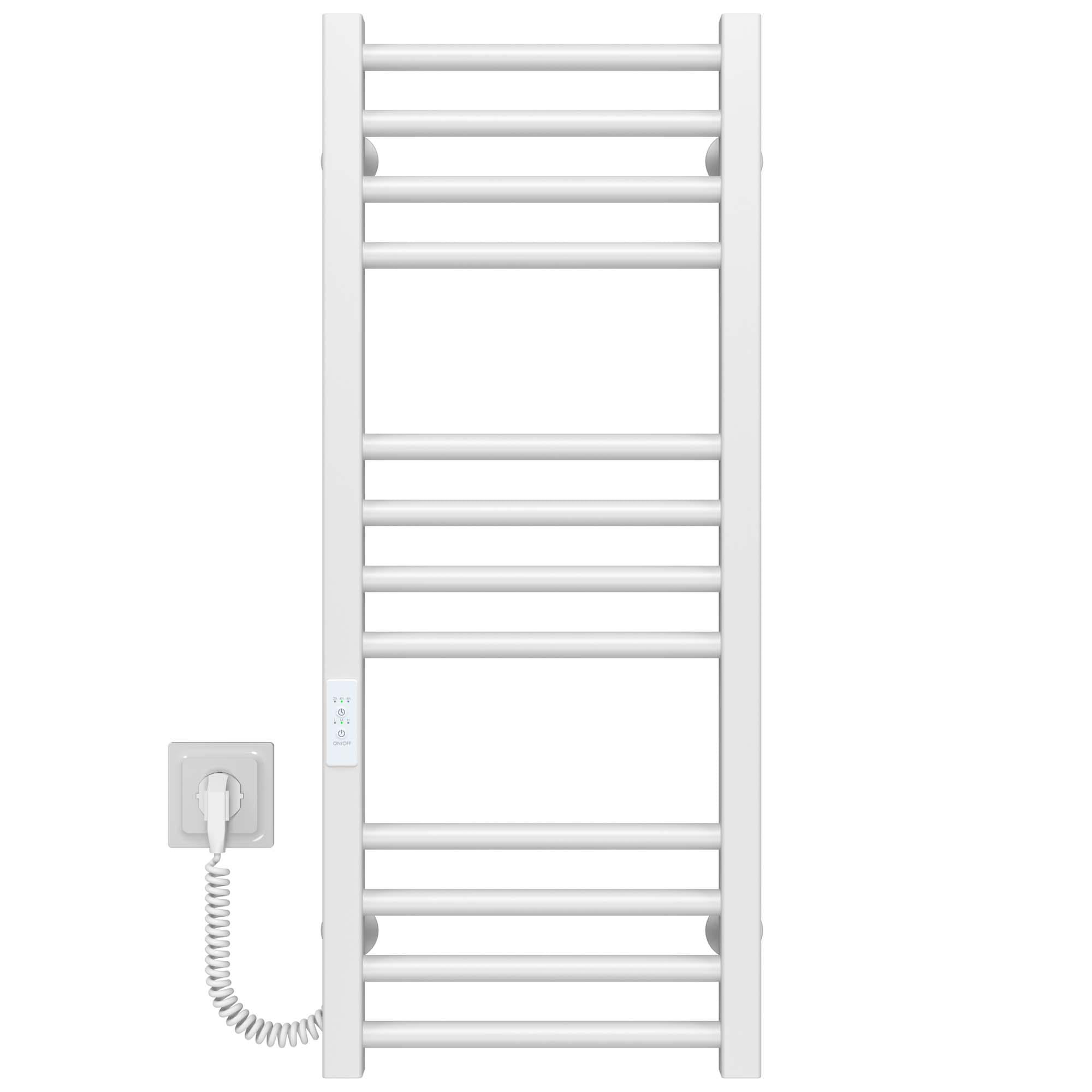 Полотенцесушитель электрический Deffi Lima П12 WD04 левое подключение нержавеющая сталь 400х800 мм Белый (A.LI.80.40.12.EWL4)