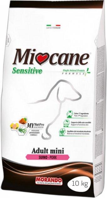 Корм сухой монопротеиновый для собак малых пород Morando Mioсane Mini Sensitive Monoprotein свинина 10 кг (08027)