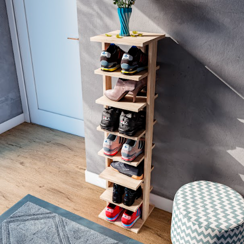 Подставка для обуви ДСП 1140х280х260 мм Дуб сонома (T-13) - фото 2 Подставка для обуви ДСП 1140х280х260 мм Дуб сонома (T-13) - фото 2