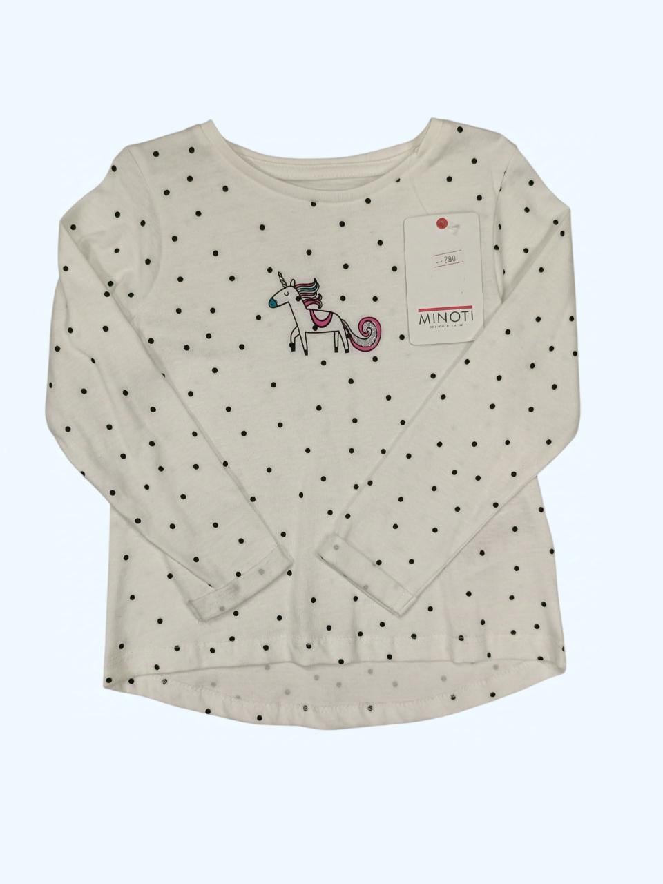 Лонгслів для дівчинки Minoti 86-92 см Білий (0262B)