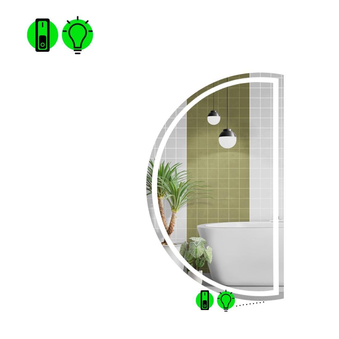 Зеркало с LED подсветкой Parette 1 с механическим включателем 80x40 см (8736907) Зеркало с LED подсветкой Parette 1 с механическим включателем 80x40 см (8736907)