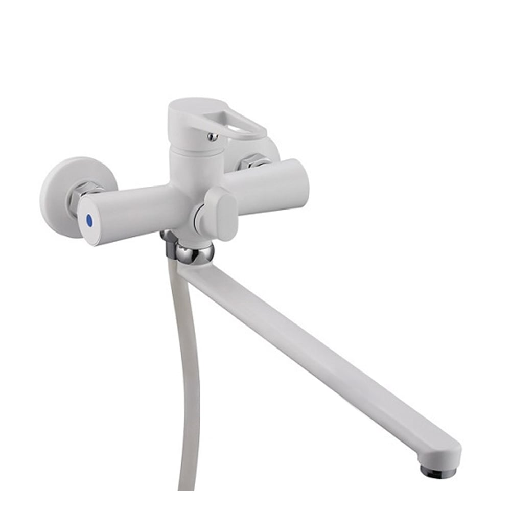 Смеситель для ванны Zegor PUD7-A045W с поворотным изливом Белый