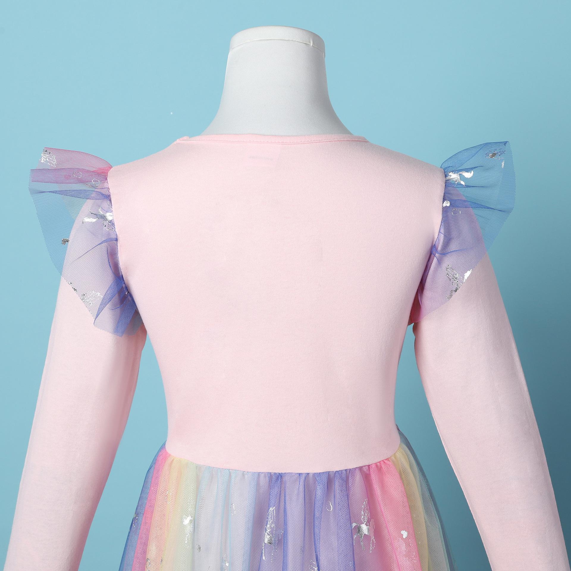 Платье детское с единорогом 130 см Радужный (23992016) - фото 4 Платье детское с единорогом 130 см Радужный (23992016) - фото 4