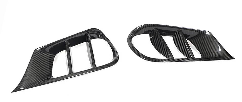 Вставки в передний бампер DDCarbon для Mercedes E-сlass W212 2009-2016 гг. натуральный карбон (147895)