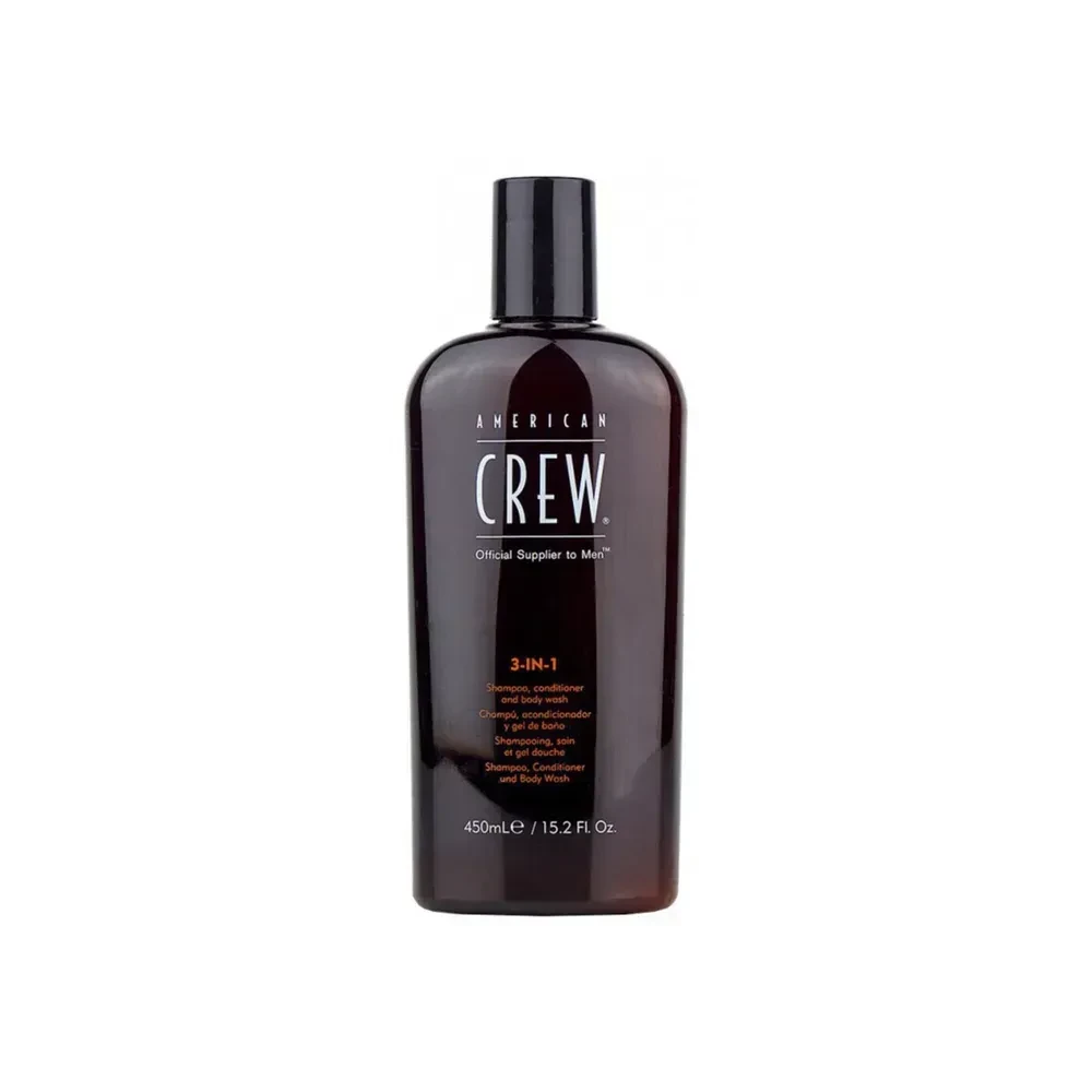 Шампунь кондиционер и гель для душа для мужчин American Crew 3в1 450 мл