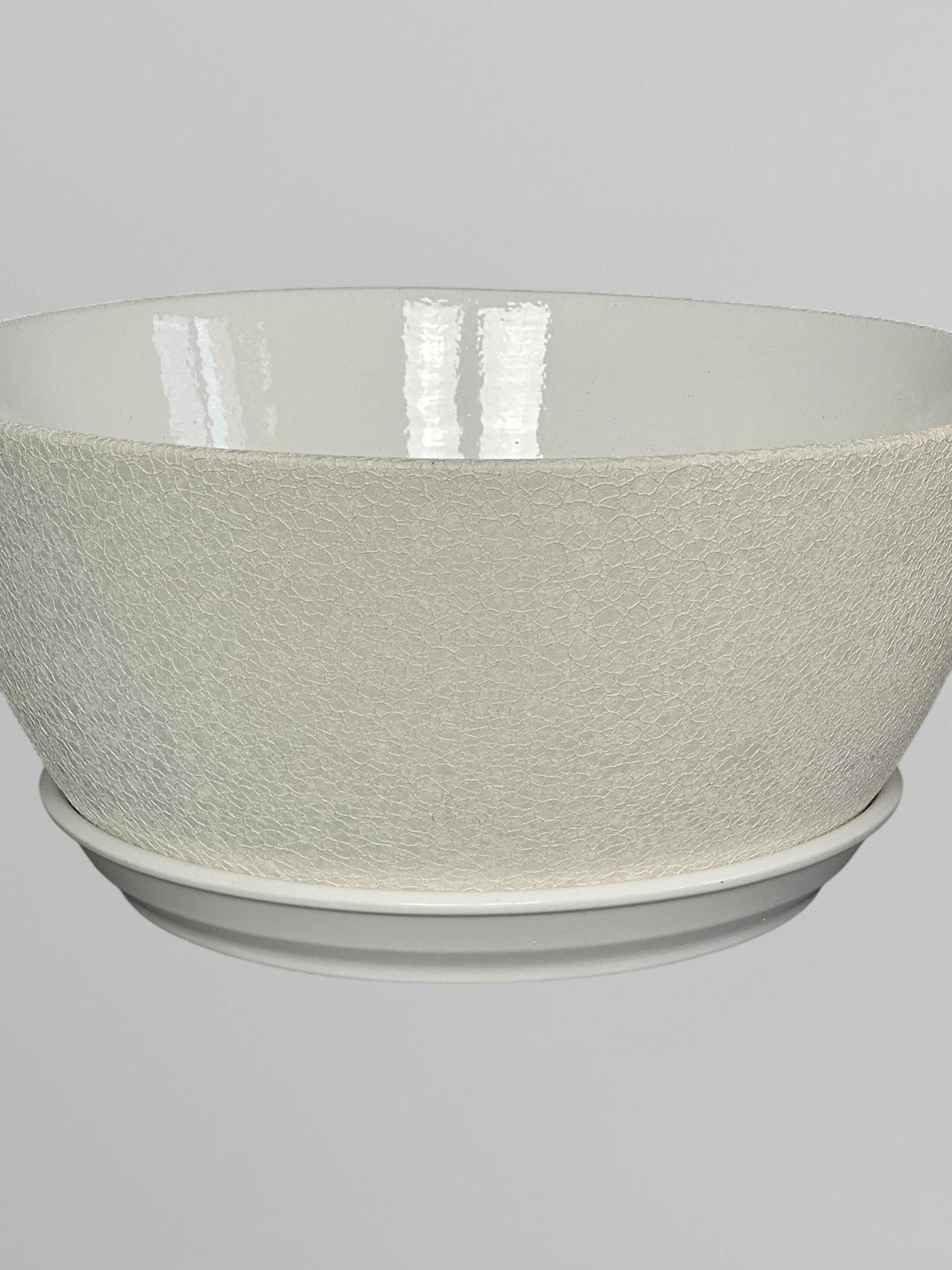 Горщик для квітів керамічний Бонсайниця шовк 5,5 л Білий (Г03005) - фото 3