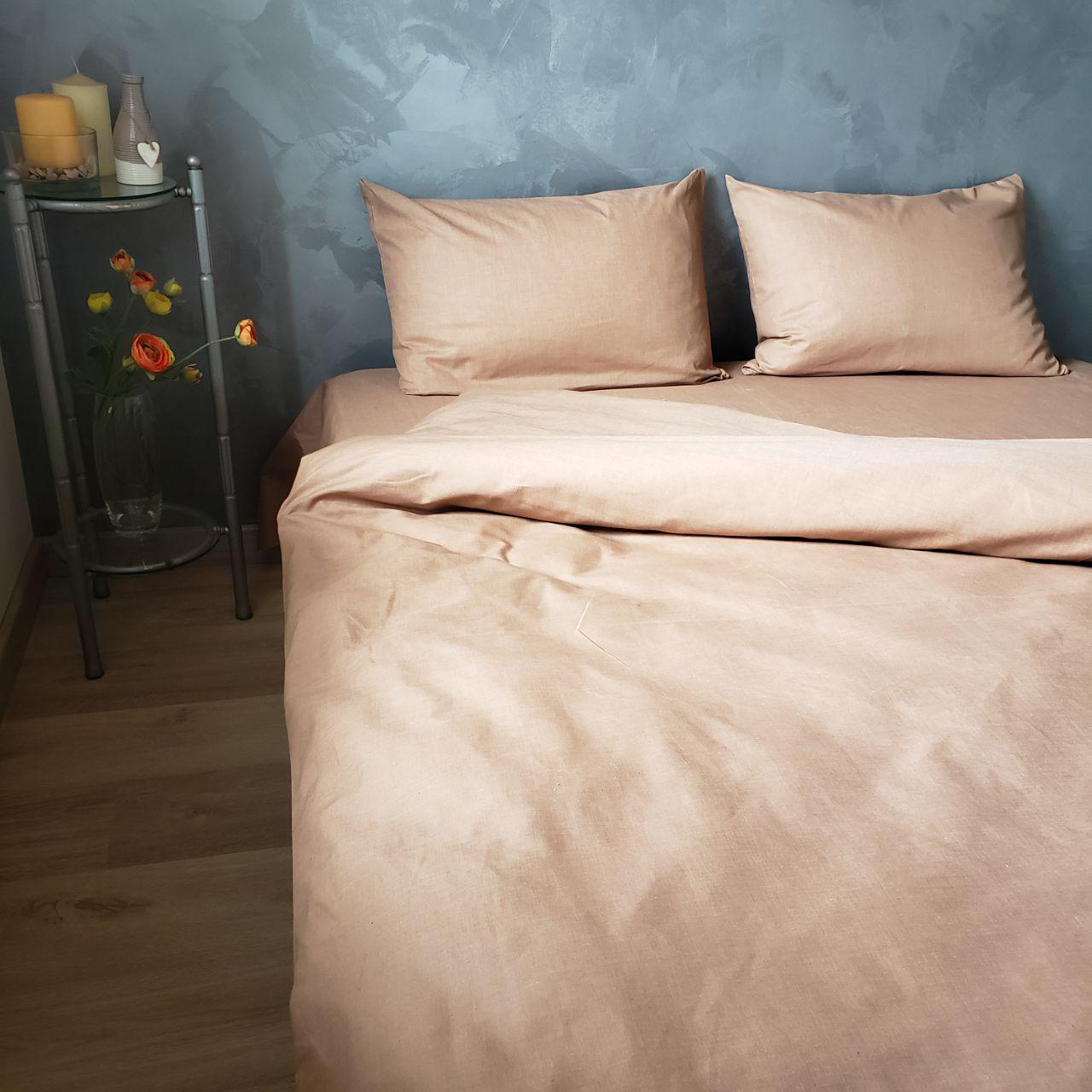 Простынь бязь Голд Lux 150х220 см Бежевый (001889)