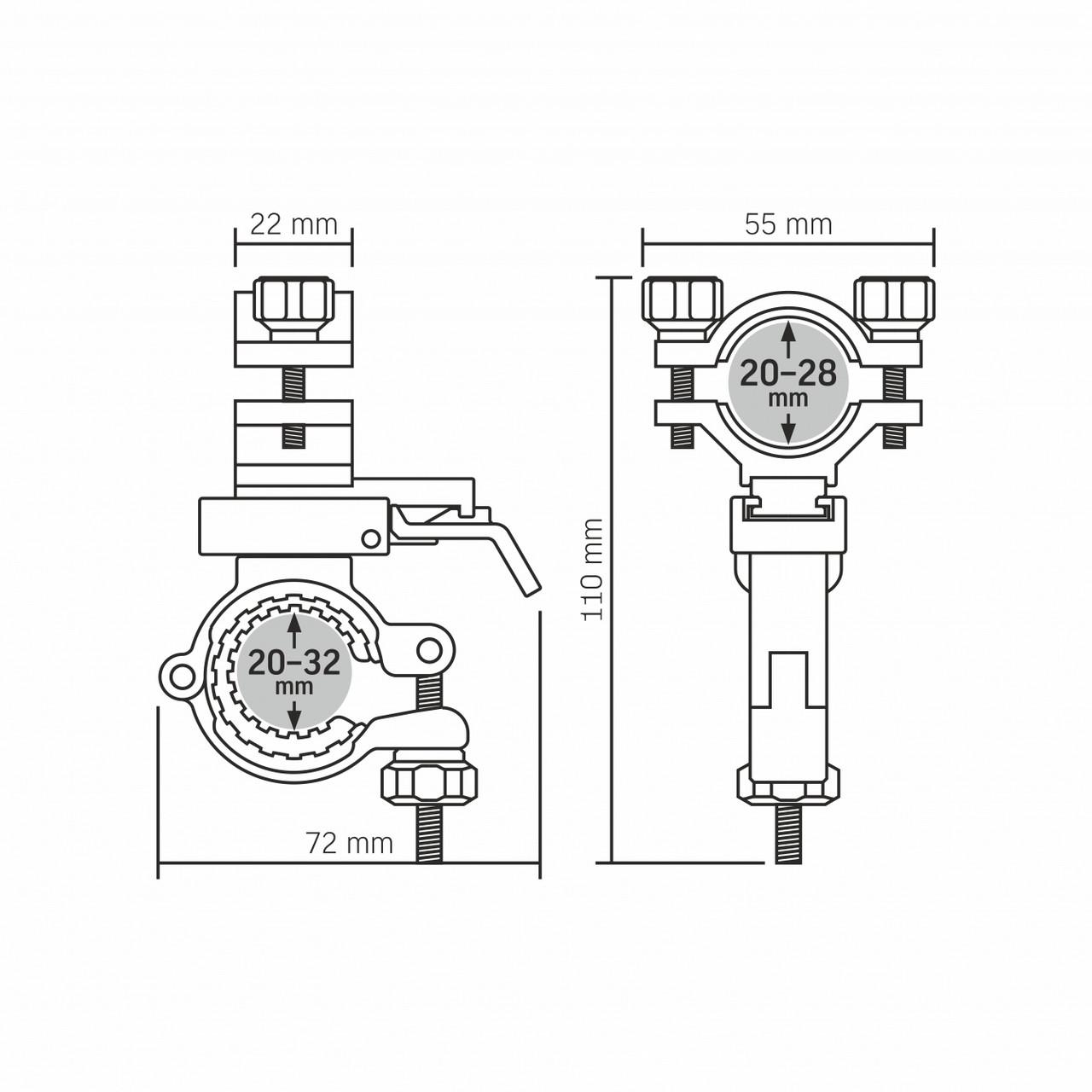 Держатель для фонариков универсальный Videx (VLF-ABH-287) - фото 10