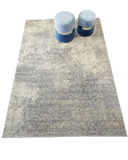 Ковер GLORIOUS 100x140 см Синий/Серый (000089173)