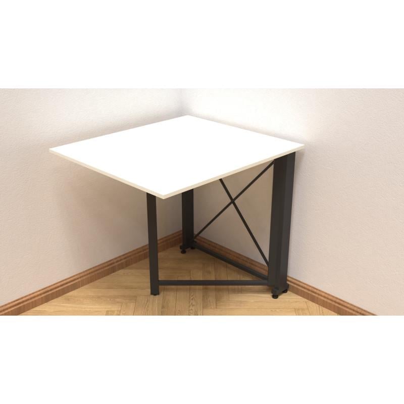 Обеденный стол книга Ferrum Decor 81х73х75 см Белый/Черный (28344766)