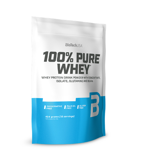 Протеин BioTechUSA 100% Pure Whey 454 g 16 servings Raspberry Cheesecake