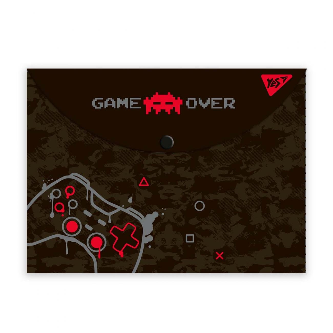 Папка-конверт YES Gamer А4 на кнопке (492008)