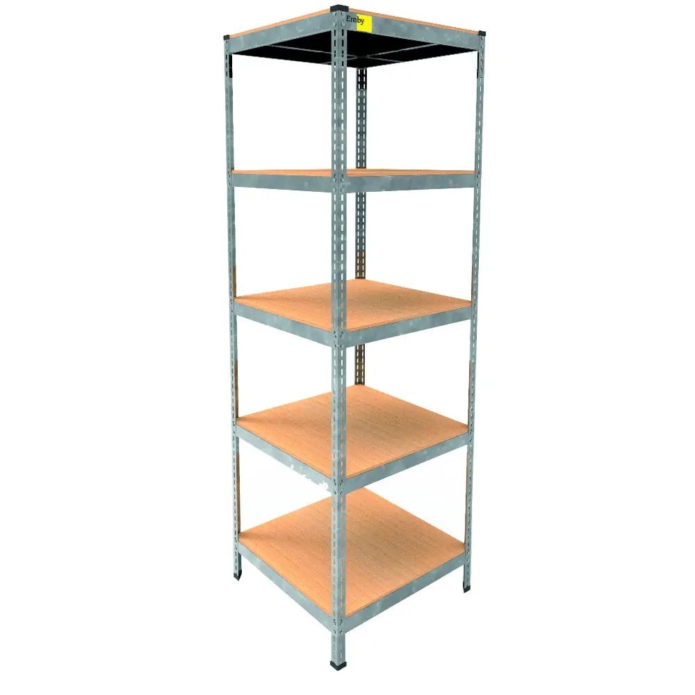 Стелаж металевий Emby Light Series оцинкований 5 полиць ДСП до 100 кг 2100х600x600 мм (65d33a256fb0382fce23f010)