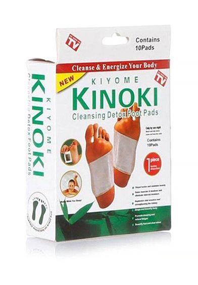 Пластырь для ног Kinoki детоксикационный и очищающий для вывода токсинов 10 шт. Белый