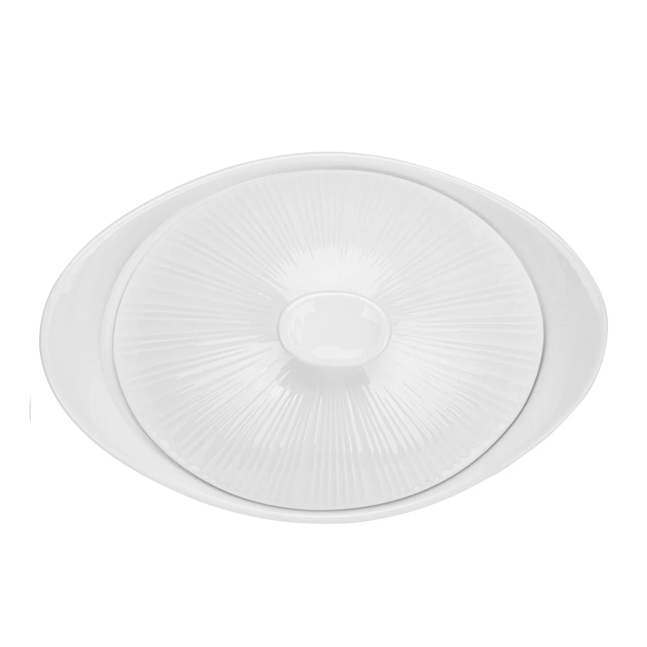 Форма овальная для запекания Fissman Horeca 25x20,5x8 см 1200 мл с крышкой из фарфора (14179) - фото 5 Форма овальная для запекания Fissman Horeca 25x20,5x8 см 1200 мл с крышкой из фарфора (14179) - фото 5