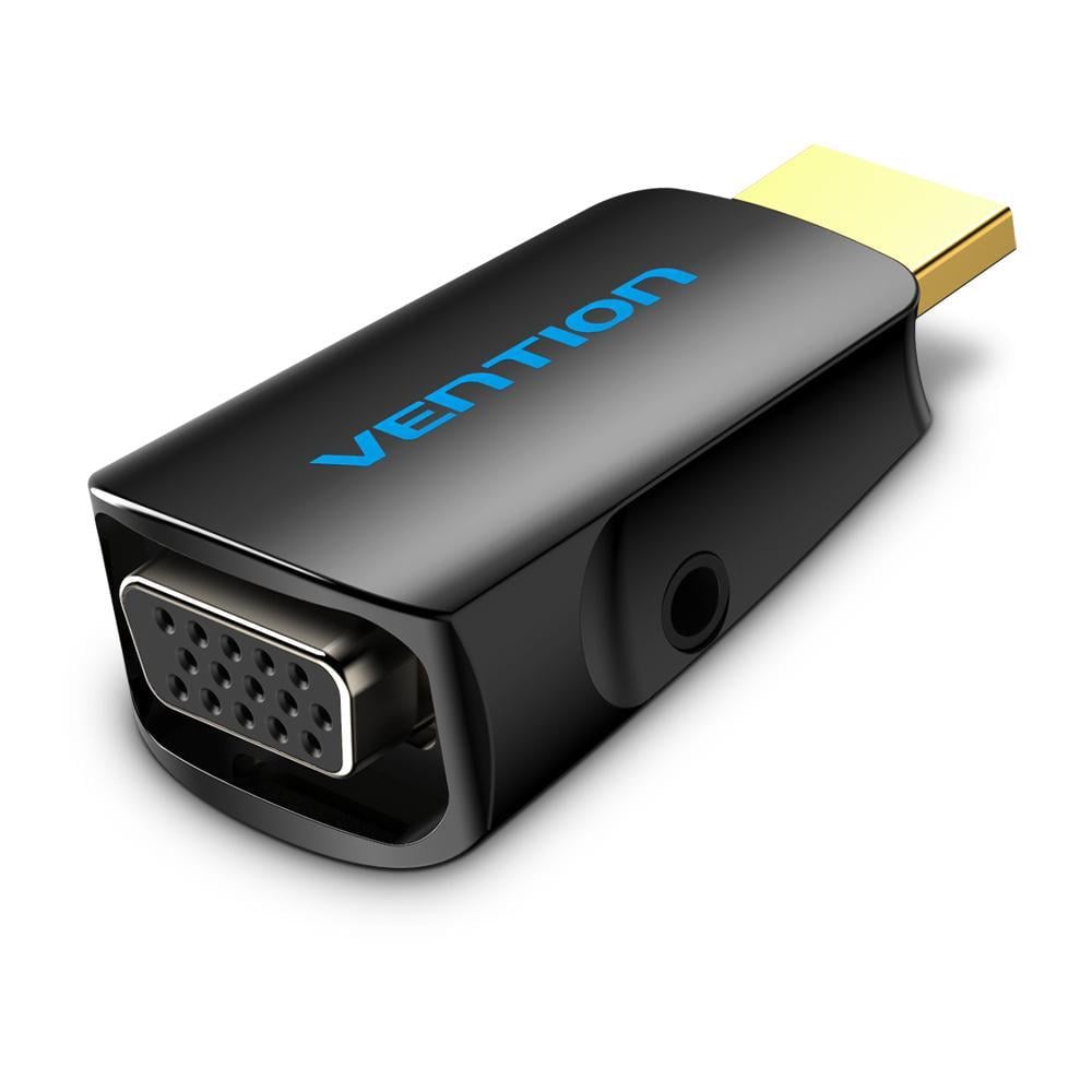 Адаптер HDMI на VGA Vention Full HD/3.5 мм Чорний (AIDB0)