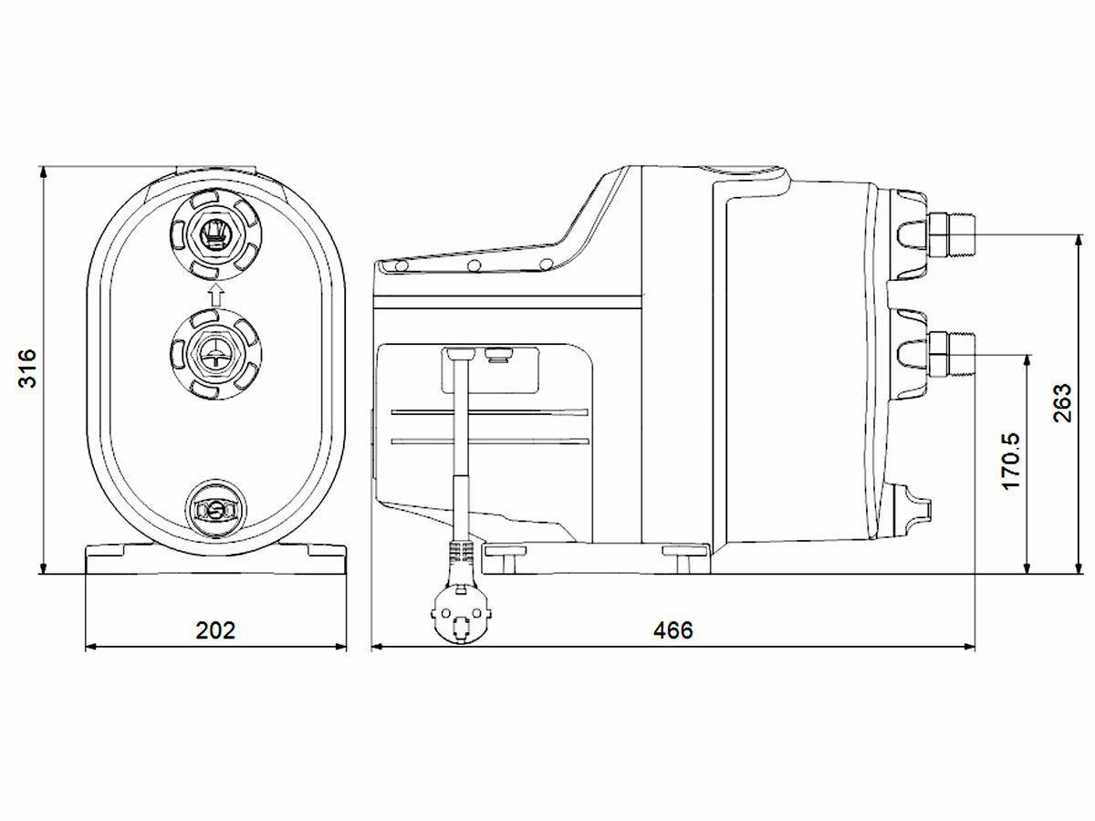 Станция насосная Grundfos SCALA1 3-35 1x230V 50H 0,65 л (TK-99530404) - фото 3