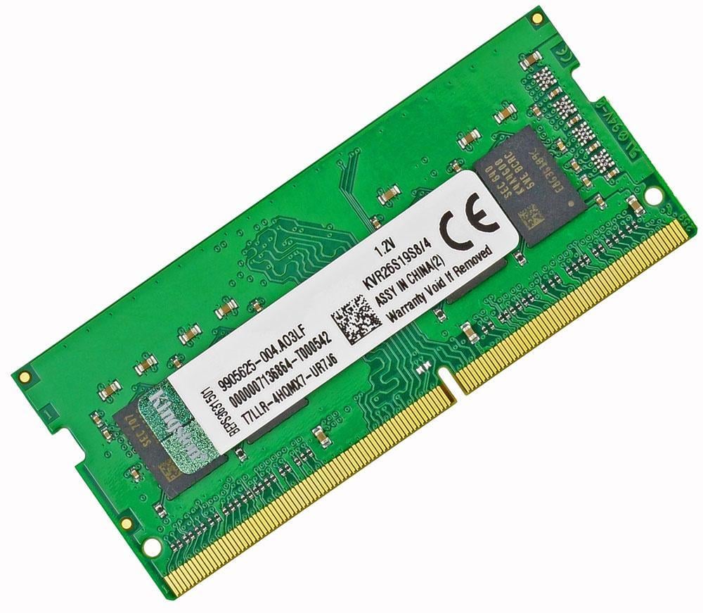 Оперативна пам'ять Kingston SODIMM DDR4 4GB 2666MHz, PC4-21300 (KVR26S19S8/4) Оперативна пам'ять Kingston SODIMM DDR4 4GB 2666MHz, PC4-21300 (KVR26S19S8/4)