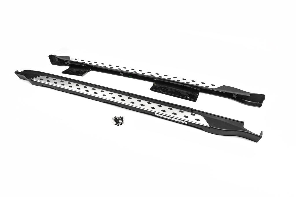 Боковые пороги OEM V2 Erkul для Subaru Outback 2009-2014 гг. алюминий Серый
