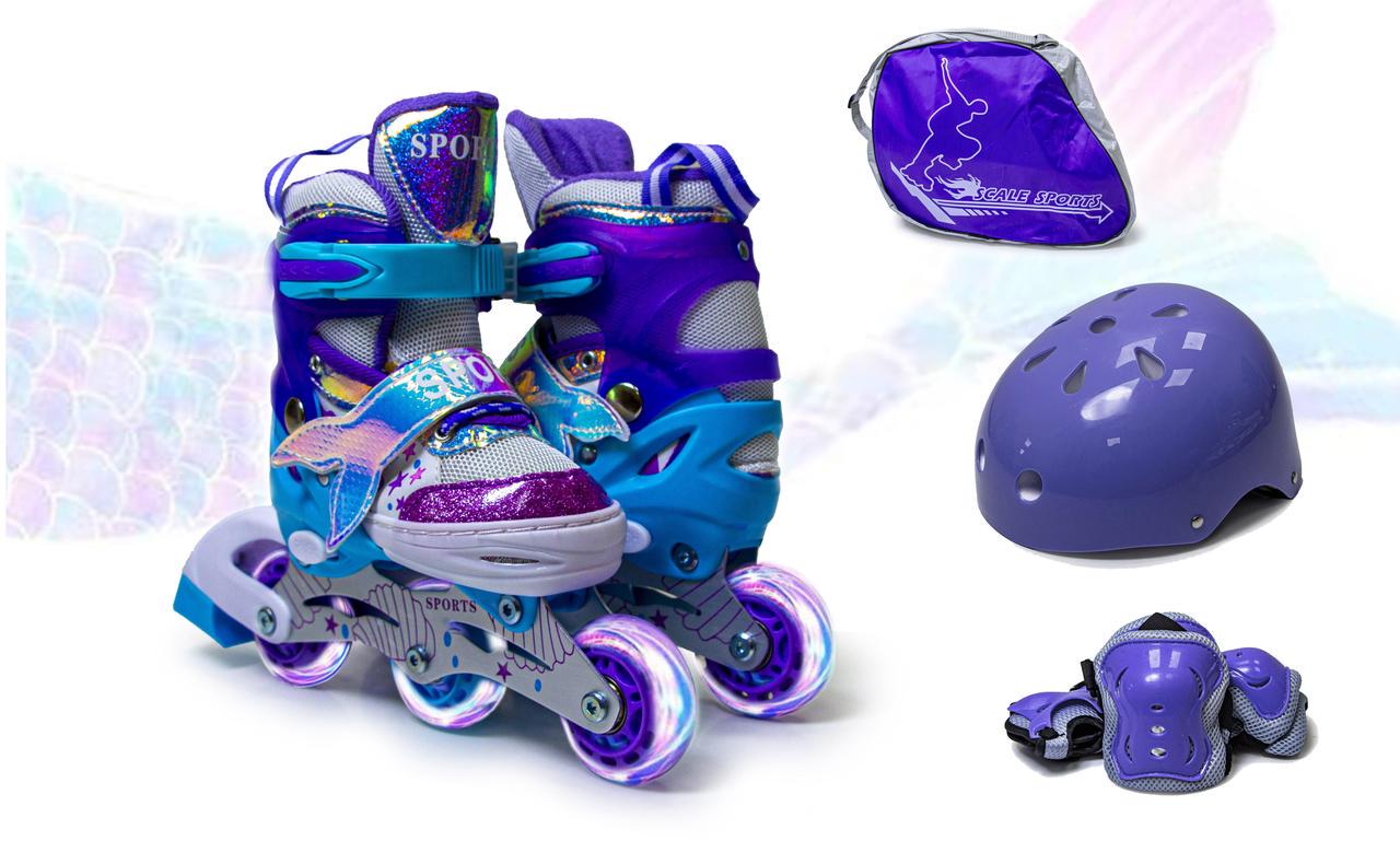 Комплект роликів Scale Sports Русалка р. 34-37 Фіолетовий (1566149213) - фото 2 Комплект роликів Scale Sports Русалка р. 34-37 Фіолетовий (1566149213) - фото 2