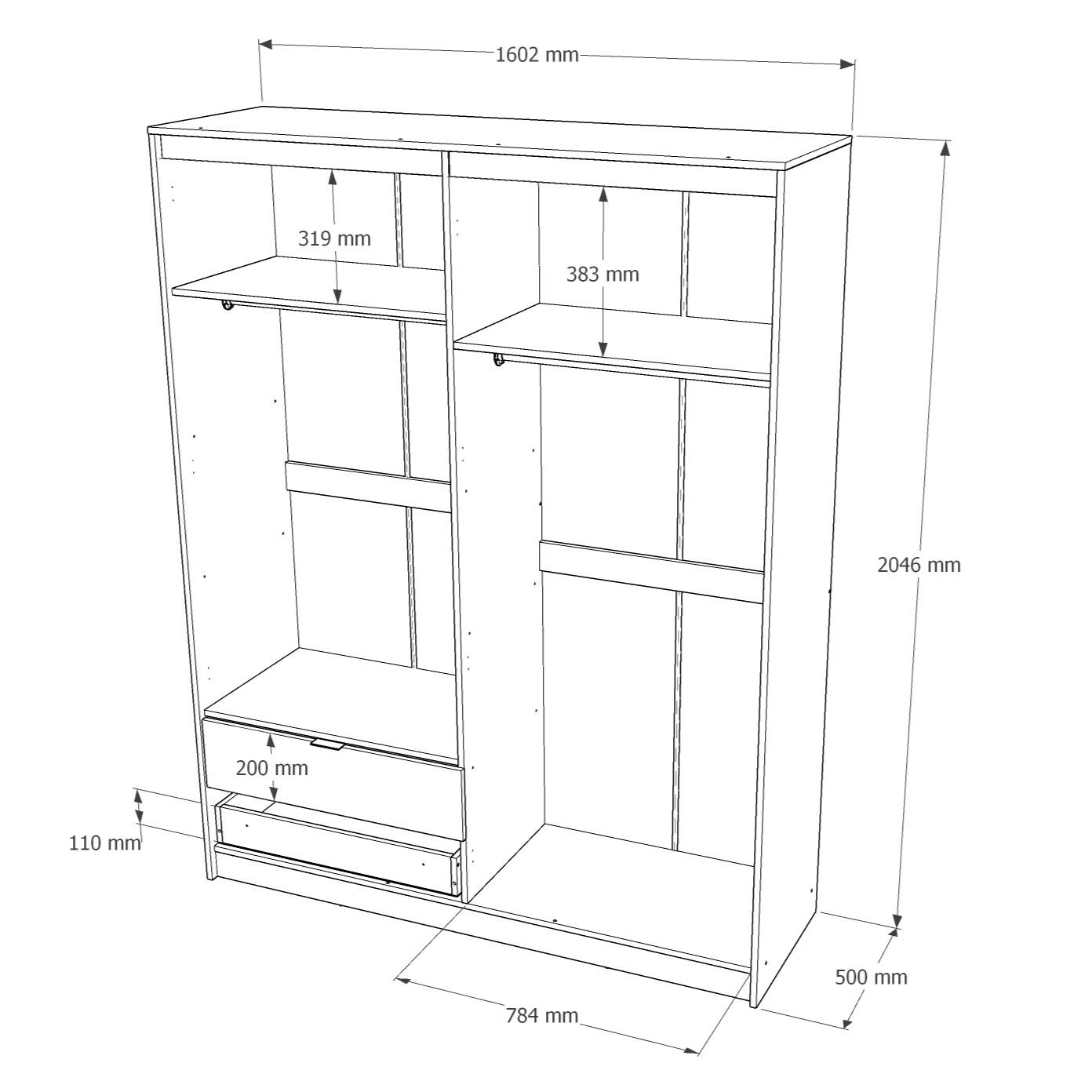 Шафа Everest Сіті 1600 1602х500х2046 мм Сонома/Графіт (11434) - фото 12 Шафа Everest Сіті 1600 1602х500х2046 мм Сонома/Графіт (11434) - фото 12