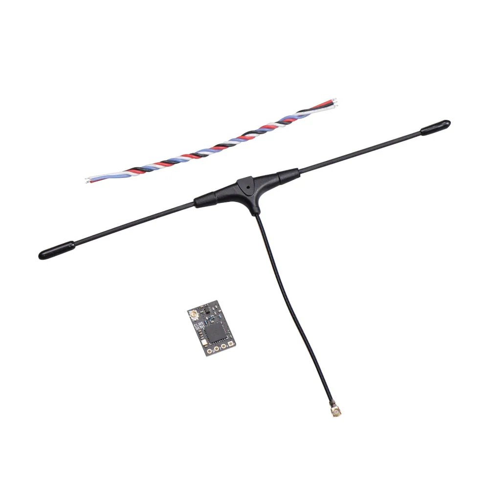Приемник сигнала JHEMCU ExpressLRS 915RX с антенной 915 MHZ FPV Black (18775)