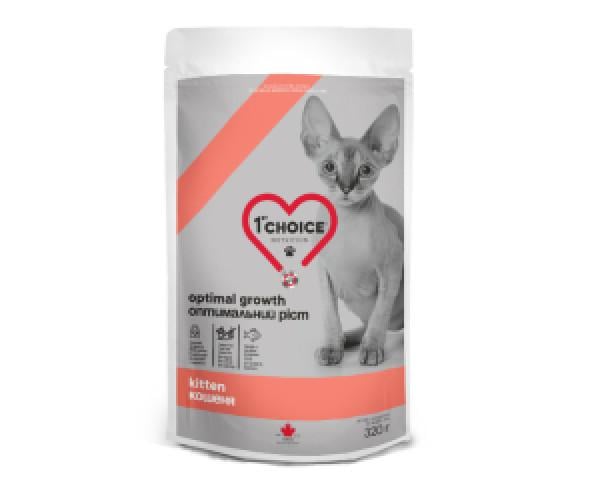 Корм сухий для кошенят з чутливим травленням 1st Choice kitten Optimal Growth з рибою 320 г