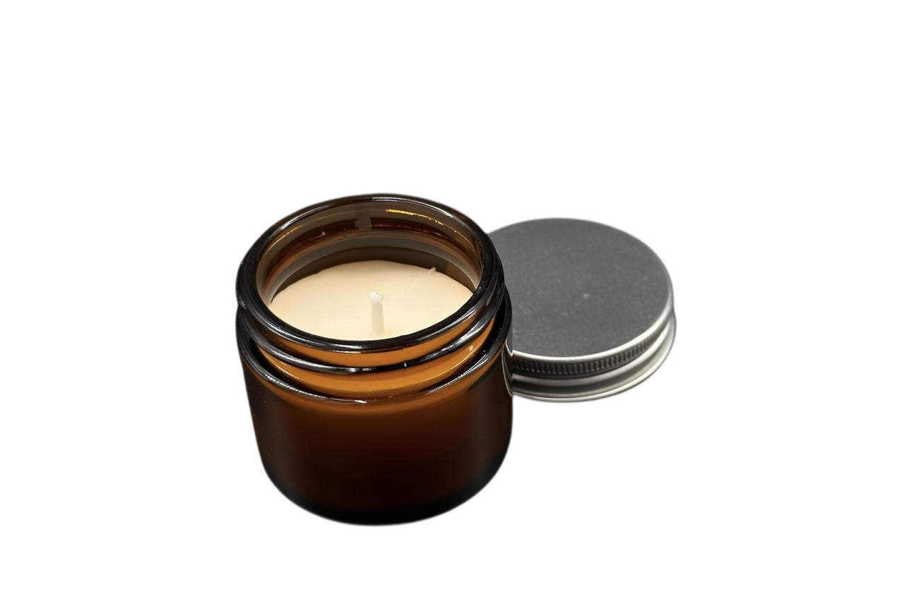 Свічка ароматична Льодовий ванільний ліс у скляній баночці 5х5,5 см 130 г Бежевий (SVB-127)