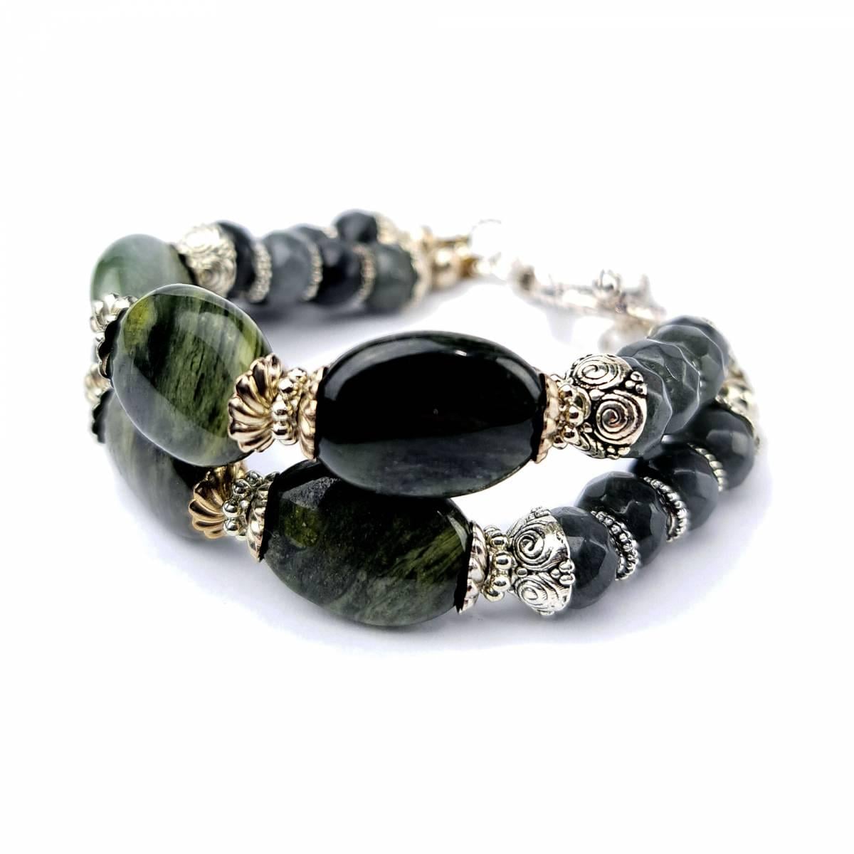 Браслет DARSANA Дождь из натурального камня яшма/лабрадор (DRSU001095)