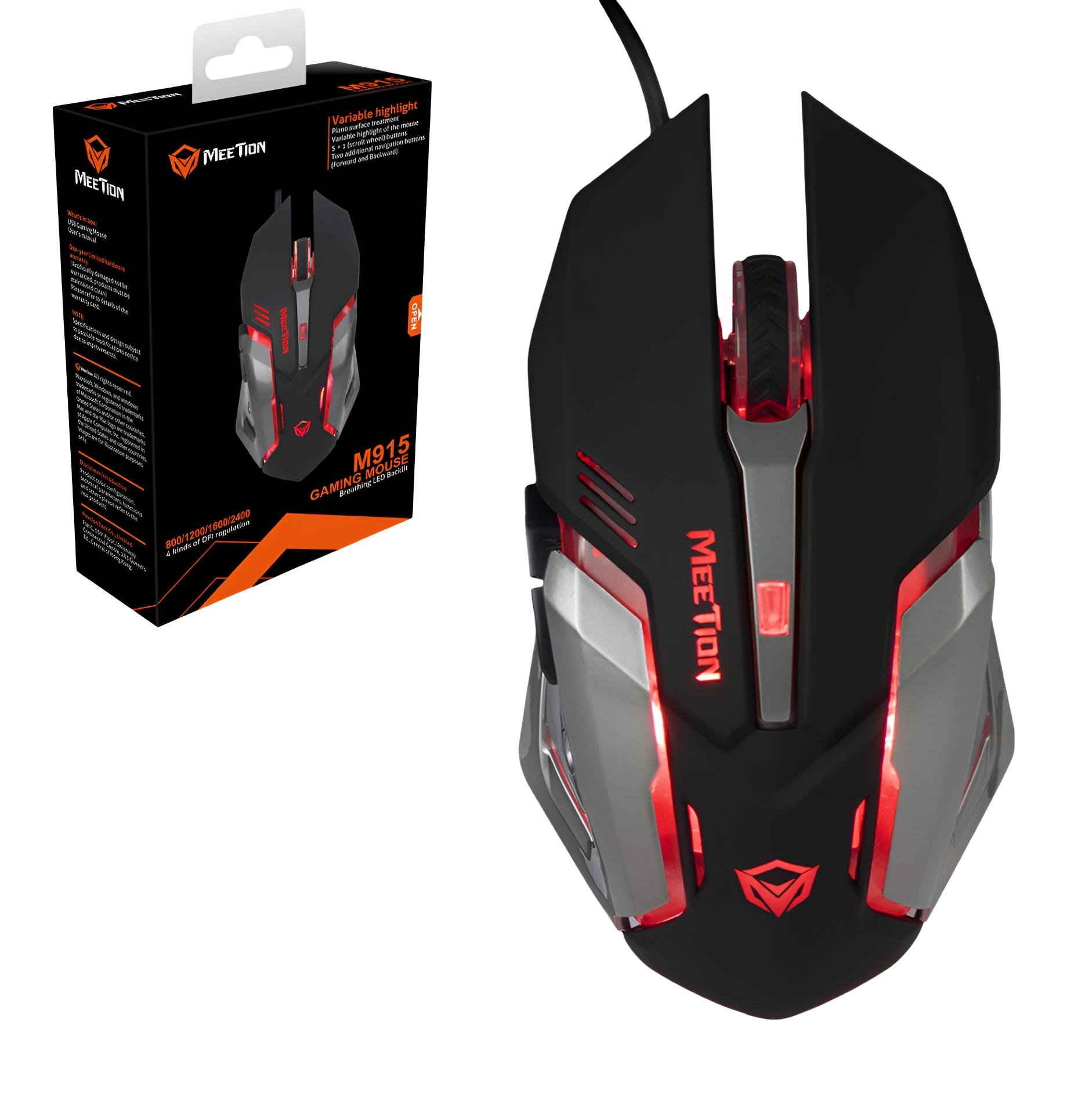 Мышь проводная Meetion M915 USB с LED-подсветкой Черный (30219578) Мышь проводная Meetion M915 USB с LED-подсветкой Черный (30219578)