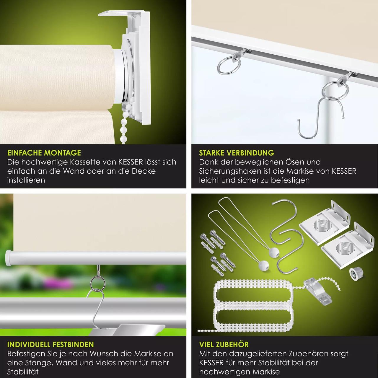 Роллеты солнцезащитные вертикальные KESSER 100х140 см Бежевый - фото 7 Роллеты солнцезащитные вертикальные KESSER 100х140 см Бежевый - фото 7