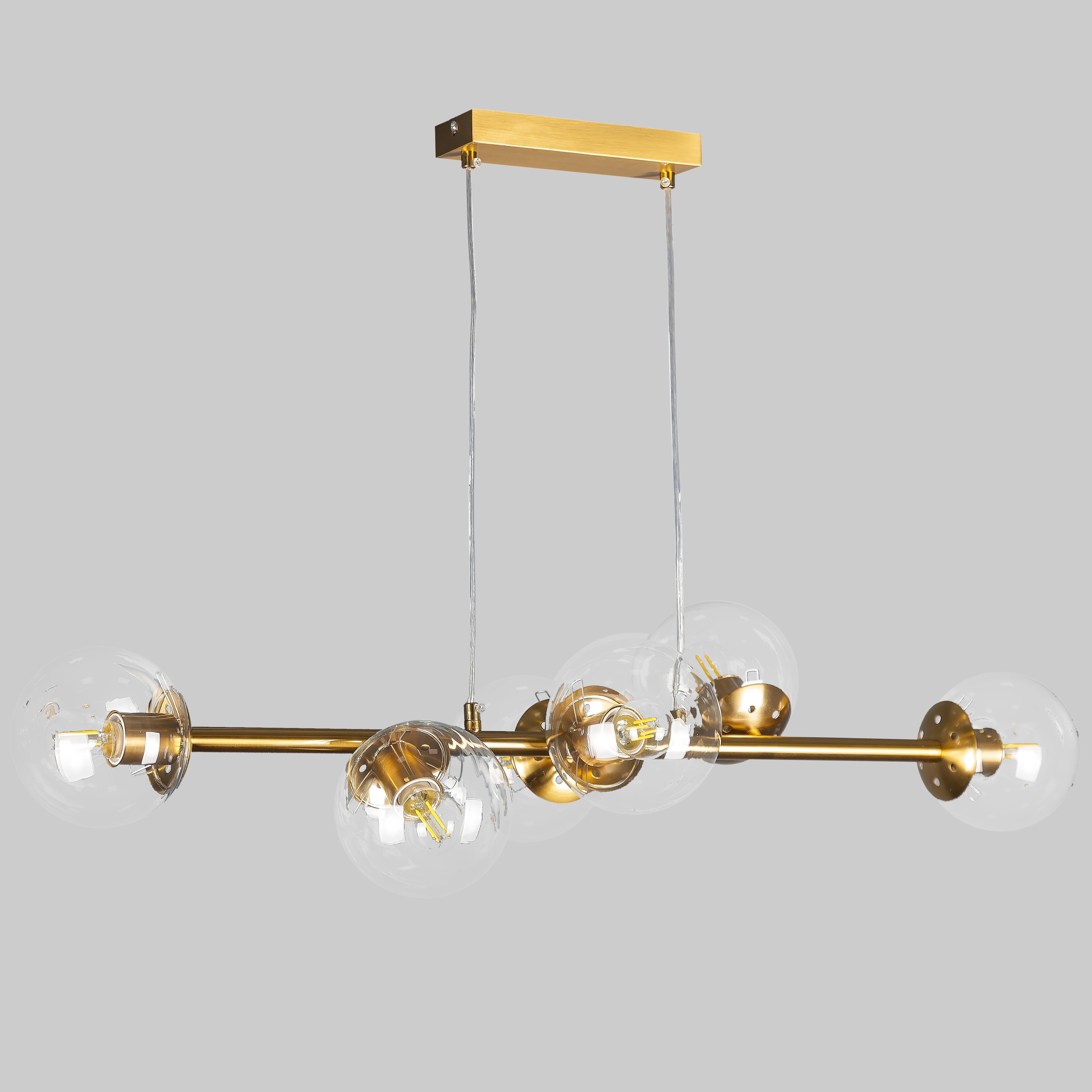 Люстра подвесная на 6 ламп Бронзовый ( 52-1010-6 AGD+CL)