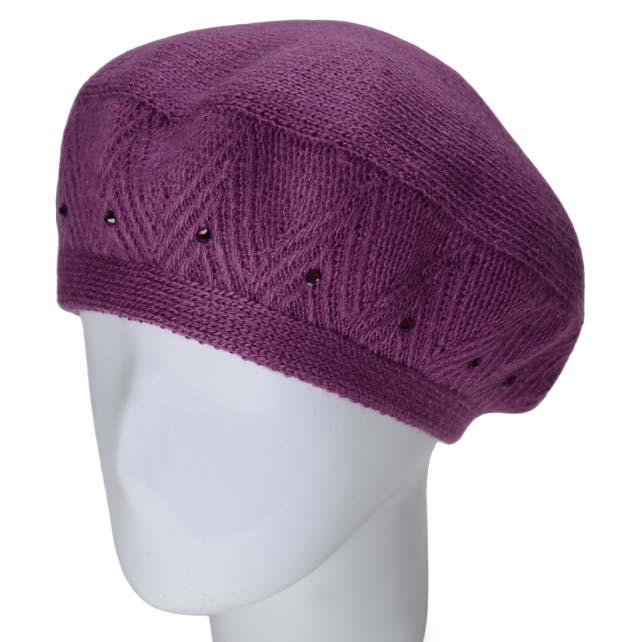 Берет женский Lirus Лайза двойной полушерстяной Сиреневый (118931)