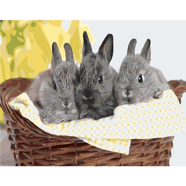 Картина по номерам Strateg Животные Пушистики 40х50 см в термопакете (SY6314-mt)