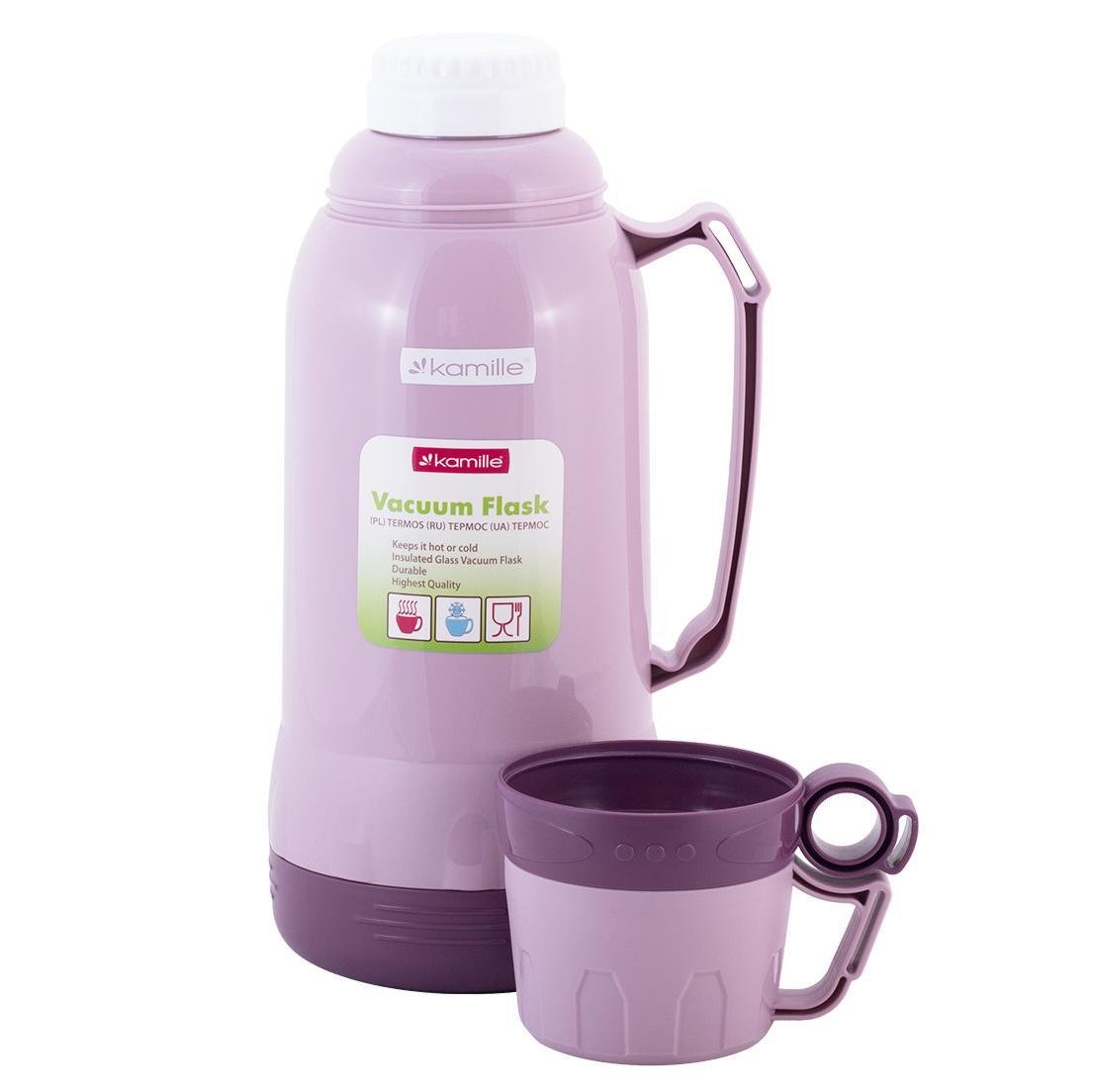 Термос Kamille Vizo со стеклянной колбой 1000 мл Фиолетовый (30445771) - фото 2 Термос Kamille Vizo со стеклянной колбой 1000 мл Фиолетовый (30445771) - фото 2