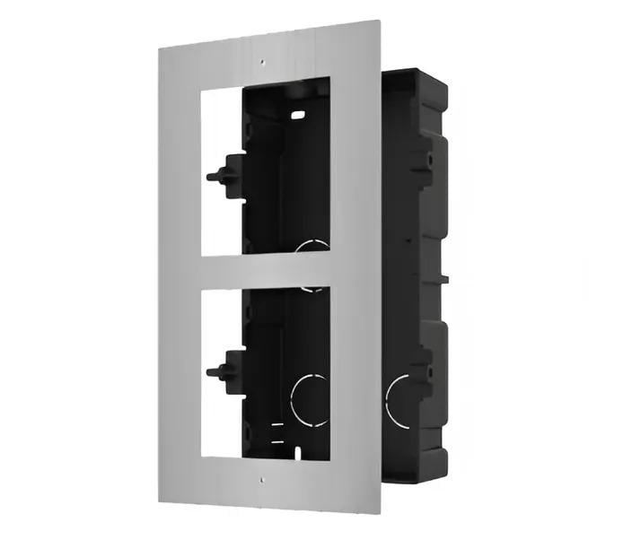 Врізна монтажна рамка Hikvision DS-KD-ACF2/S на 2 модулі Silver (25878682)