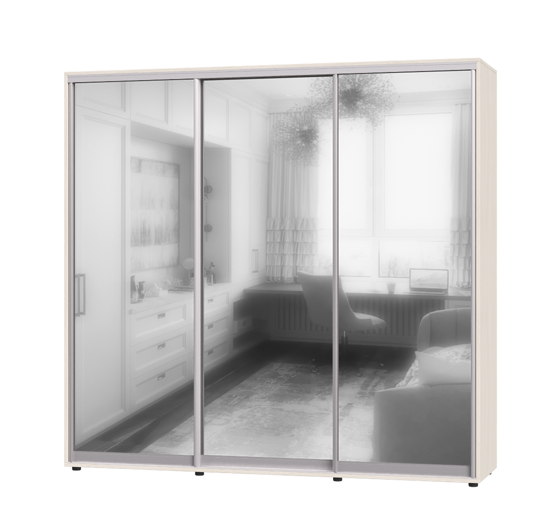 Шафа-купе тридверна Еверест ШК-04 220х60х220 см Дуб Молочний (07124)