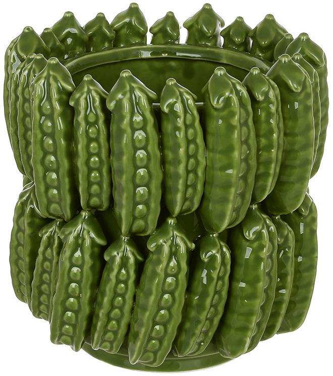 Ваза фарфоровая Peas с рельефным декором 17х17 см